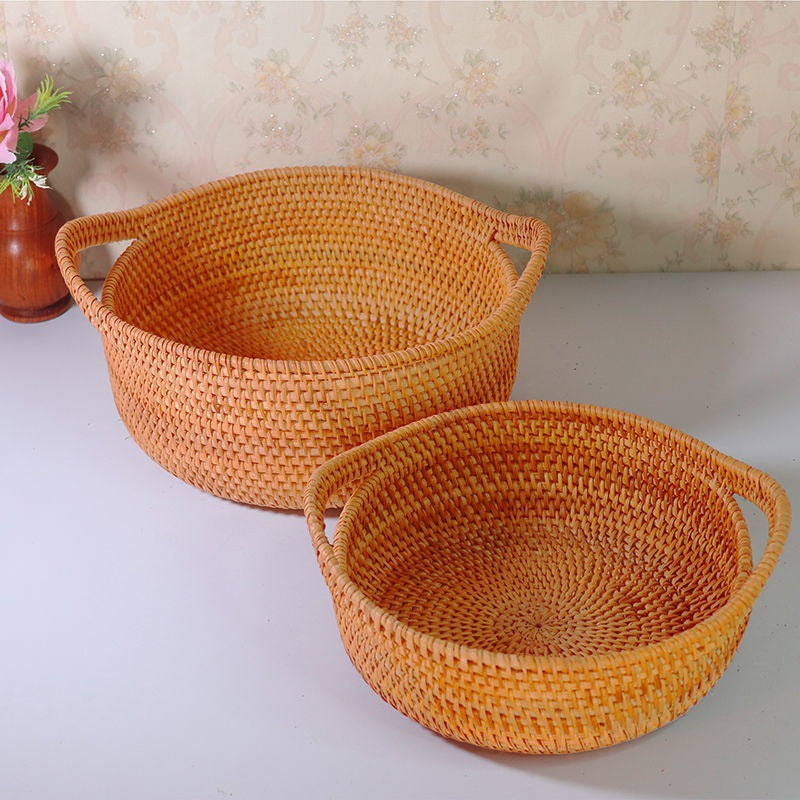 Vietnamese Wicker Rattan Basket Set (3 Pieces)