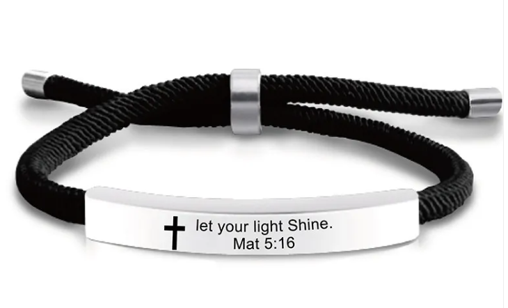 Stainless Steel Scripture Bracelet