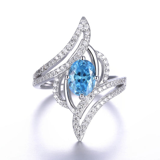 925 Sterling Silver Gemstone Ring for Women