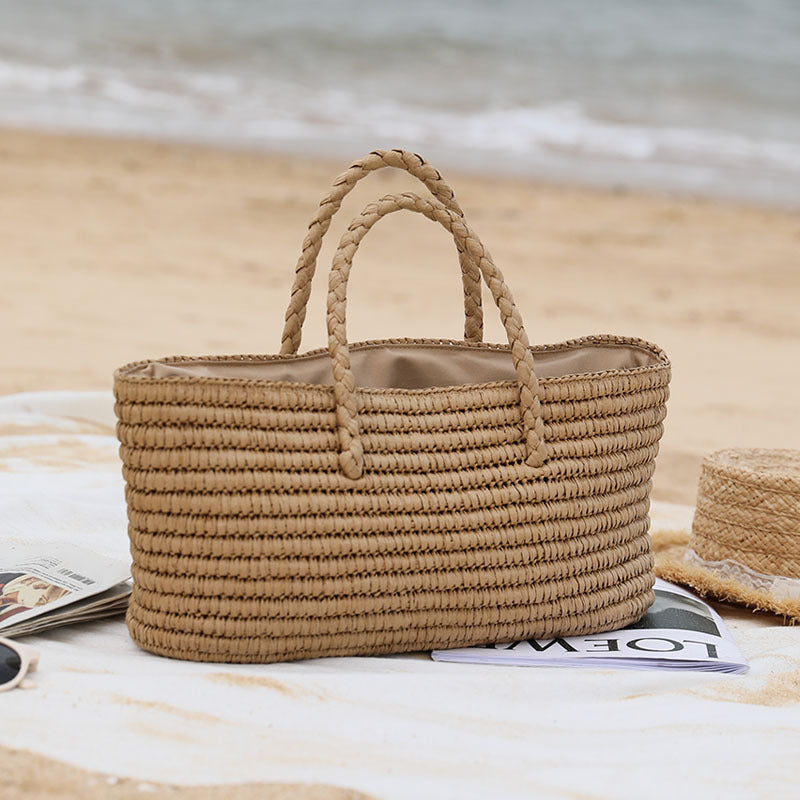 Chic Handwoven Straw Tote Bag