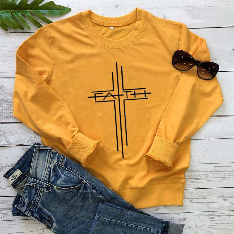 Faith Cross Graphic Women's Sweatshirt