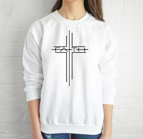 Faith Cross Graphic Women's Sweatshirt