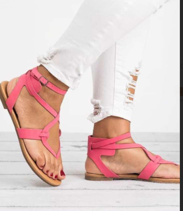 Women's Bowtie Strappy Flat Sandals