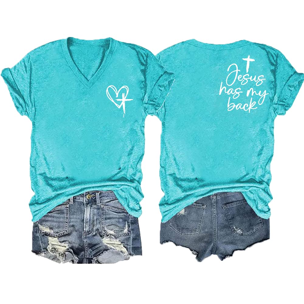 Jesus Has My Back T-Shirt – Women's Plus Size 2XL