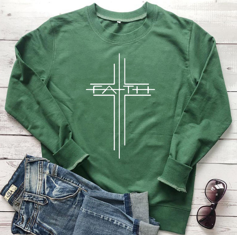 Faith Cross Graphic Women's Sweatshirt