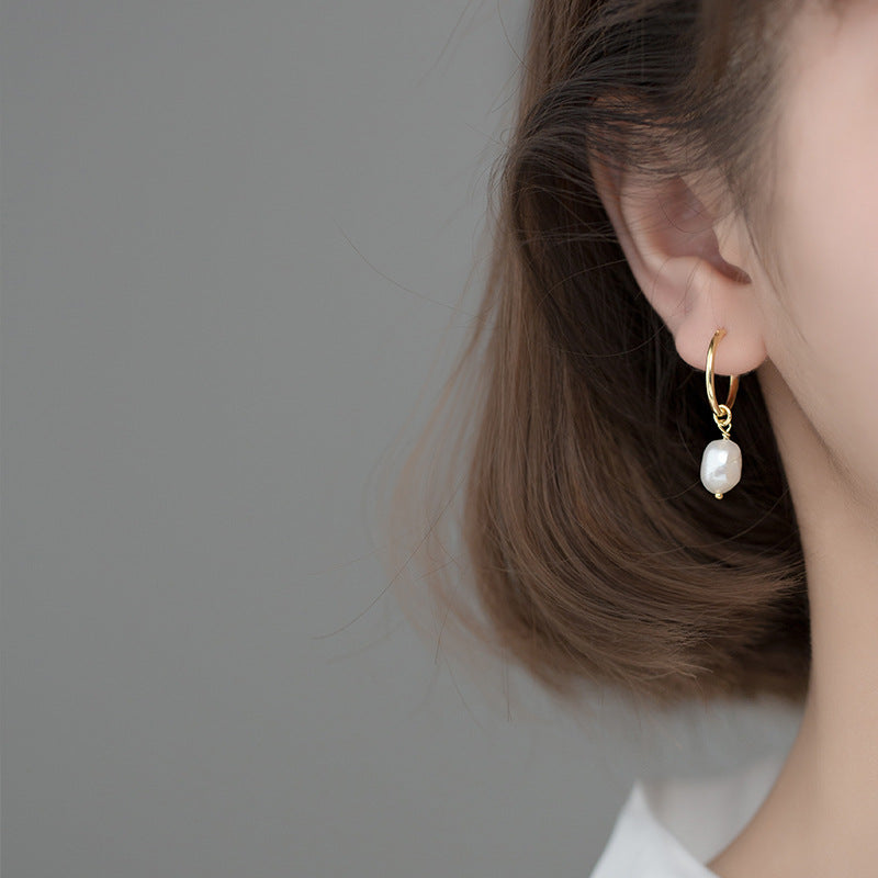 925 Sterling Silver Pearl Earrings for Women