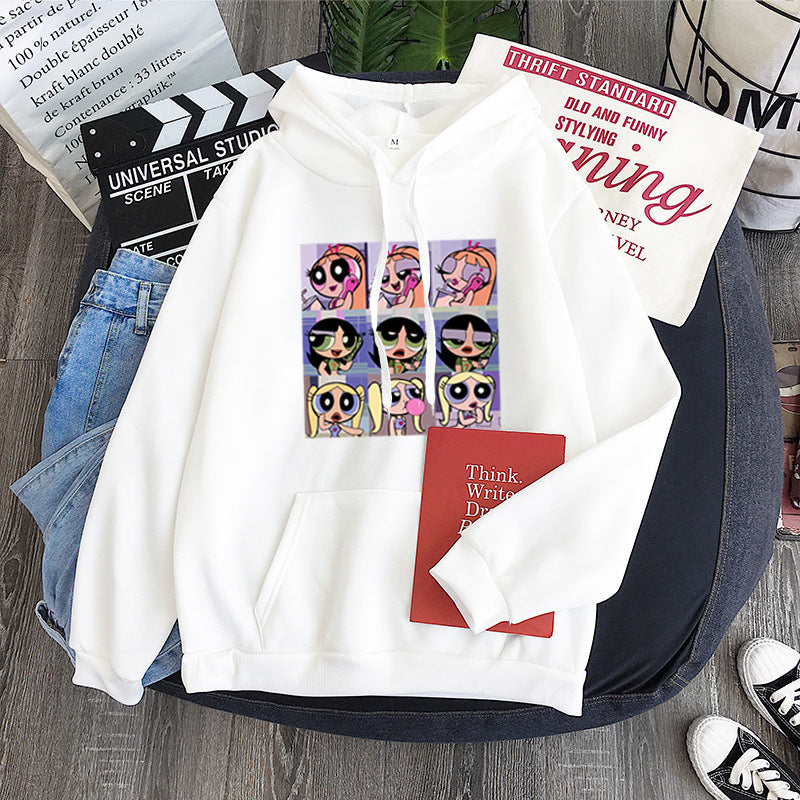 Hooded Sweatshirt - Buttercup Powerpuff Girl