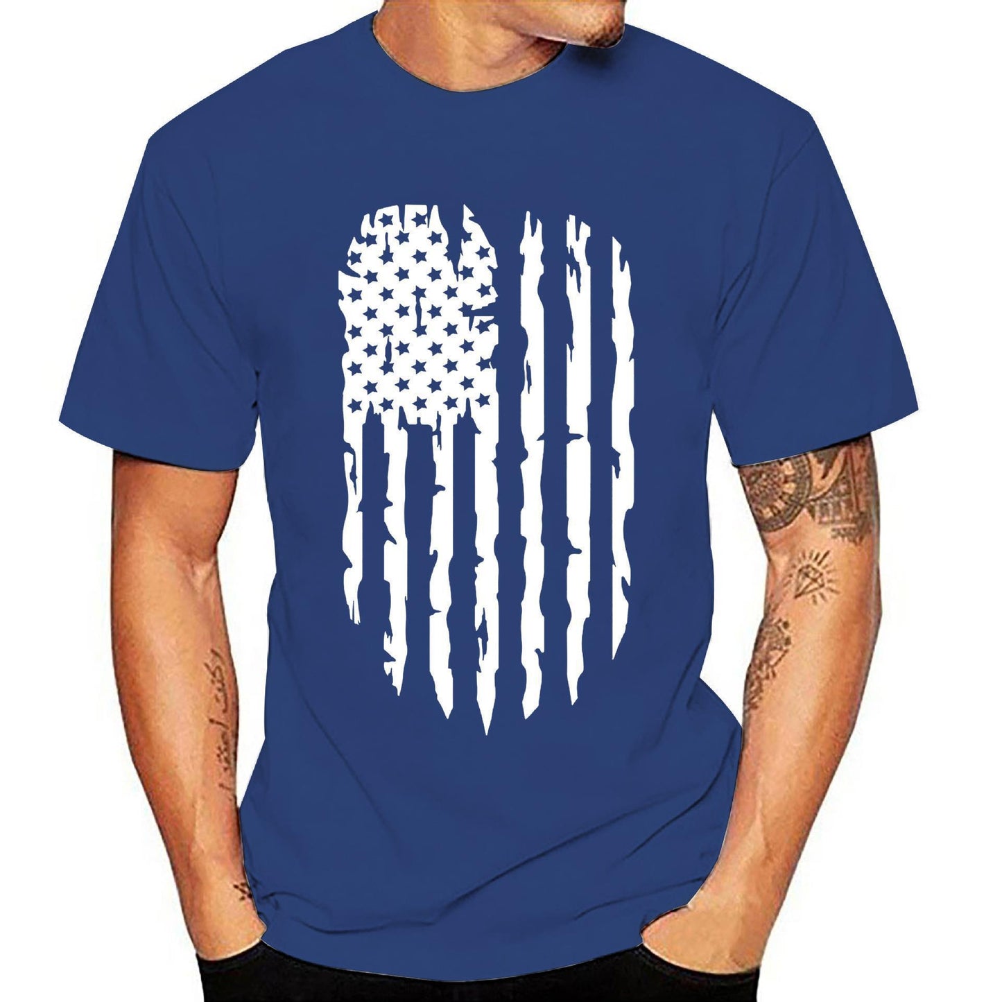 Men's 3D Digital Print T-Shirt-Patriotic