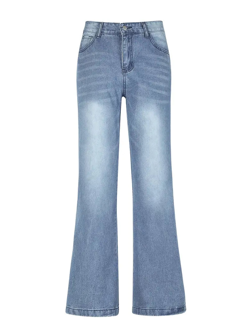 Women's High Rise Wide Leg Denim Jeans