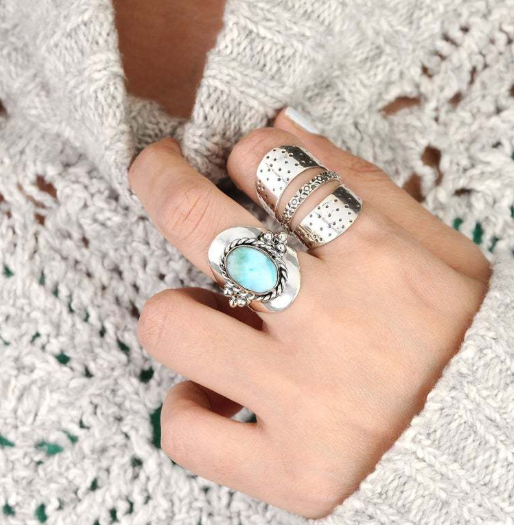 Emerald Bohemian Ring