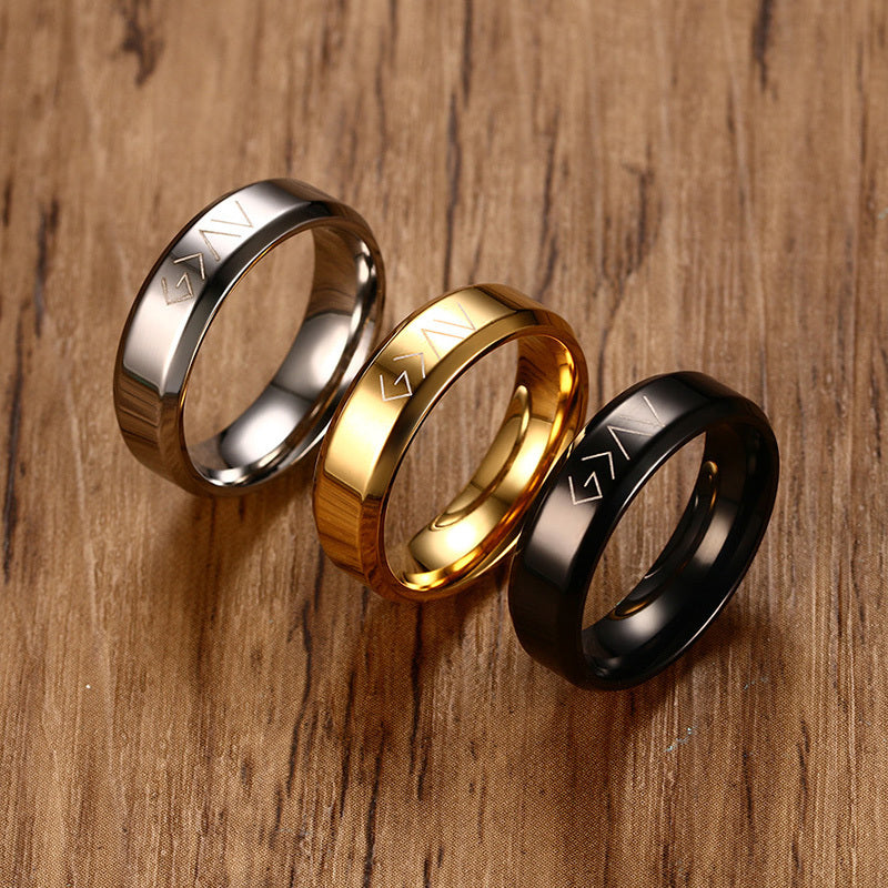 God Is Greater Christian Scripture Ring – Stainless Steel Faith Ring in Black, Silver & Gold