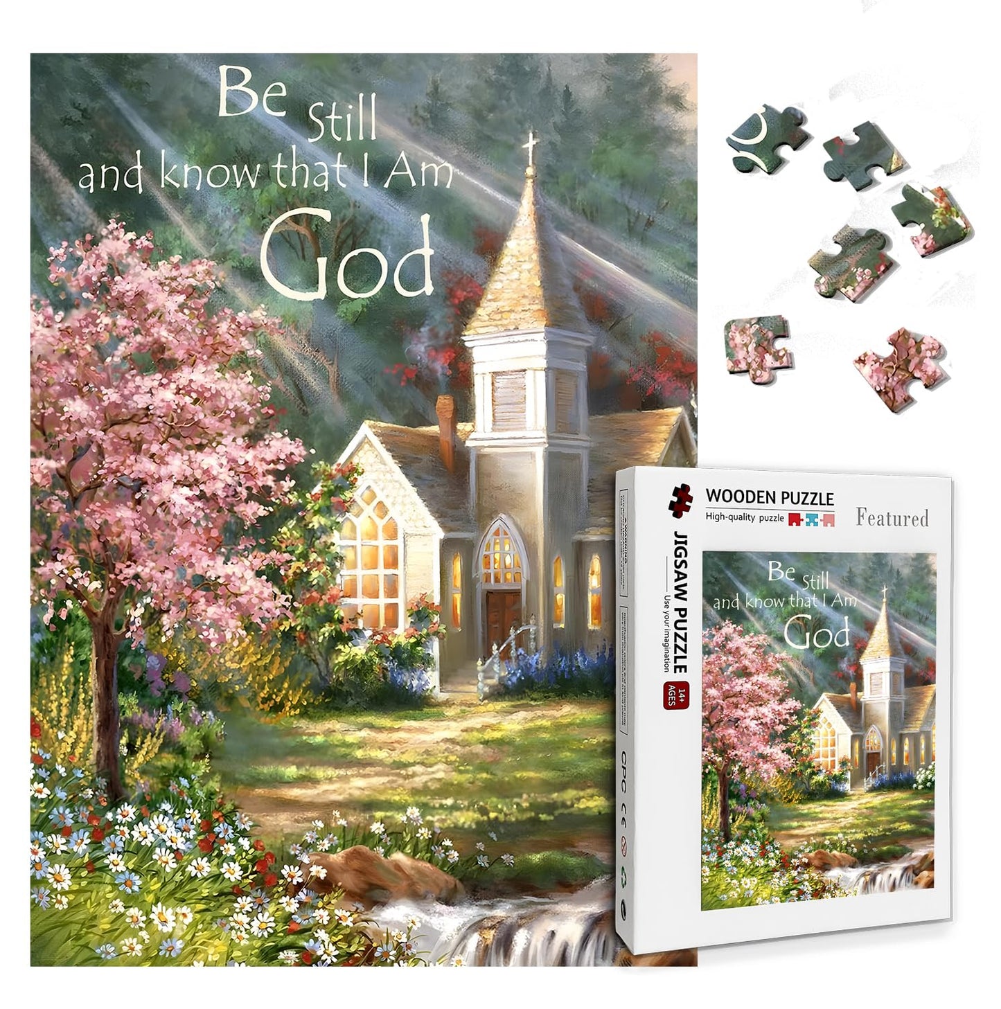 Scripture Based Wooden Jigsaw Puzzle – 500 Pieces Christian Faith Puzzle