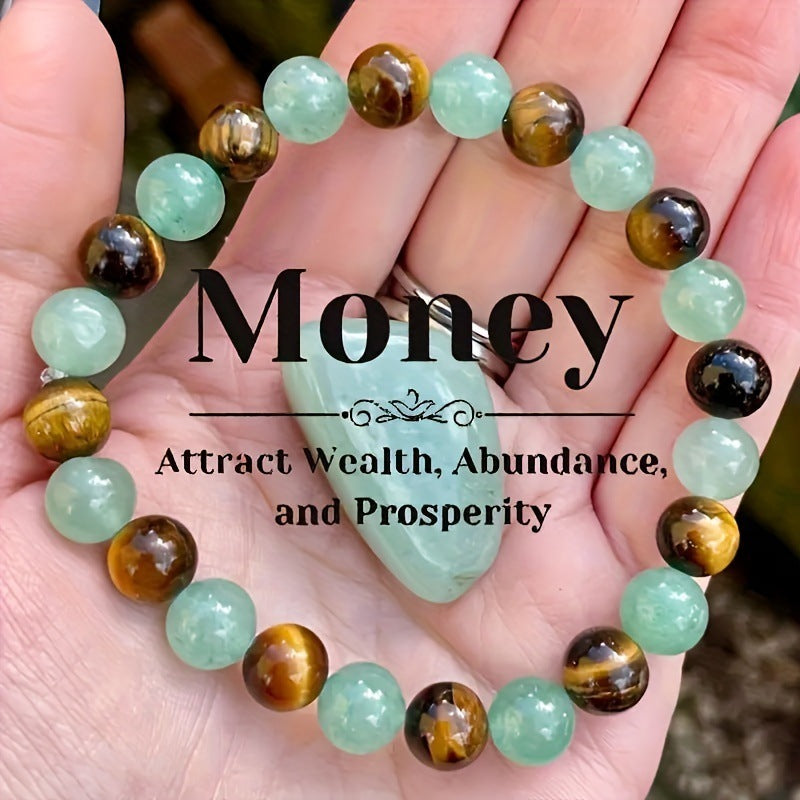 Natural Stone Citrine & Malachite Bracelet