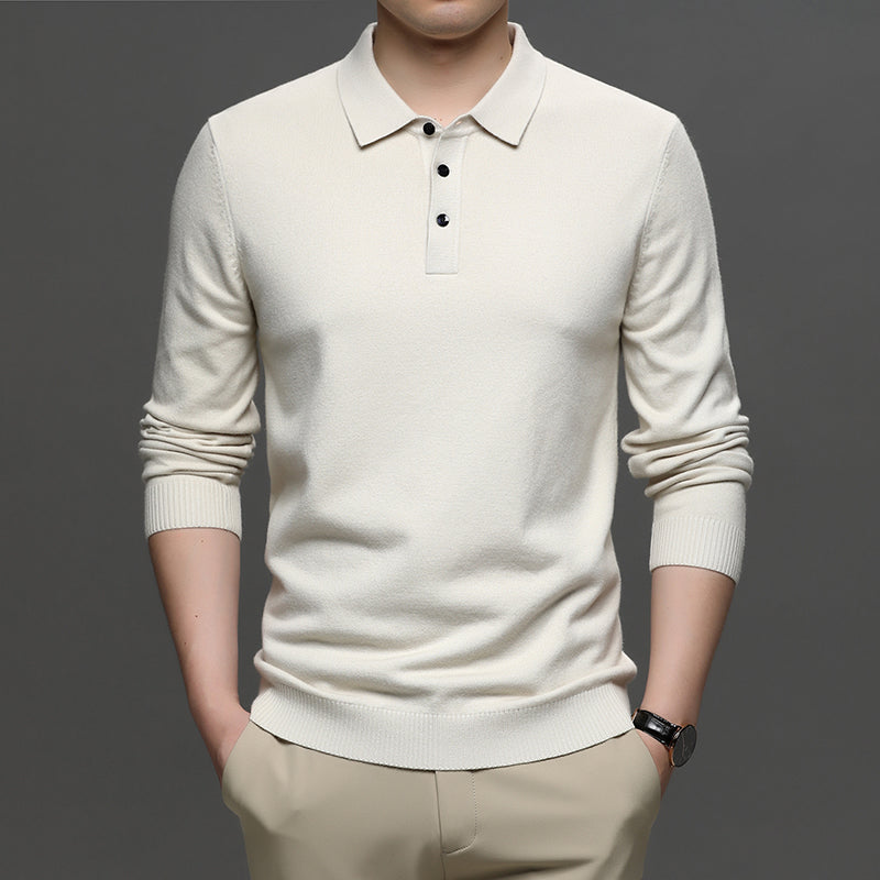 Men's Casual Business Knit Polo Shirt