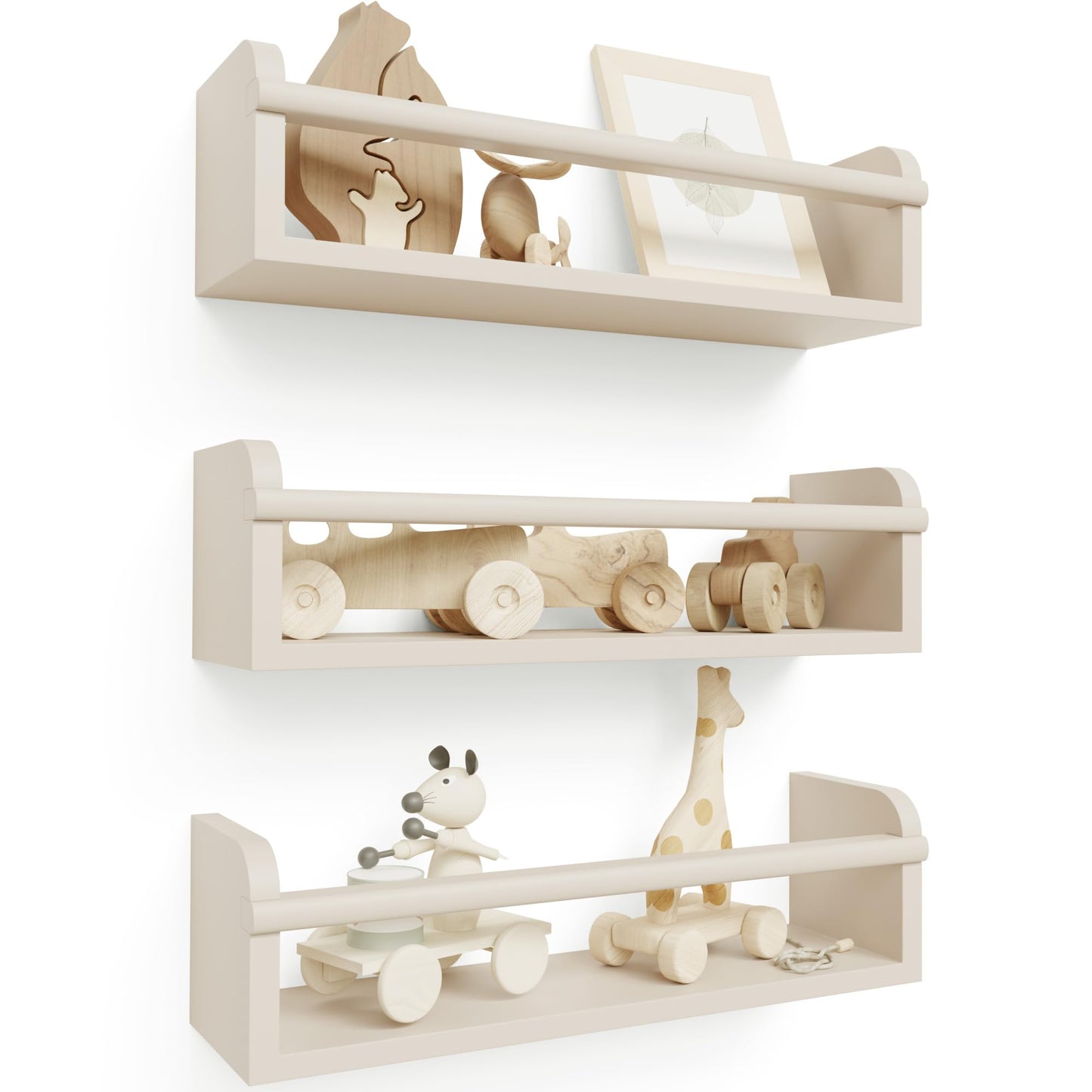 Decorative Nursery Bookshelves for Kids – Set of 3
