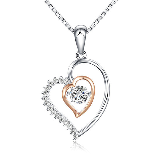 S925 Silver Heart Pendant Necklace