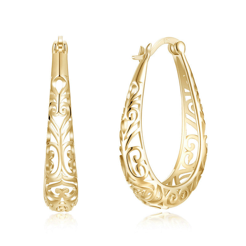 S925 Silver Hollow Earrings