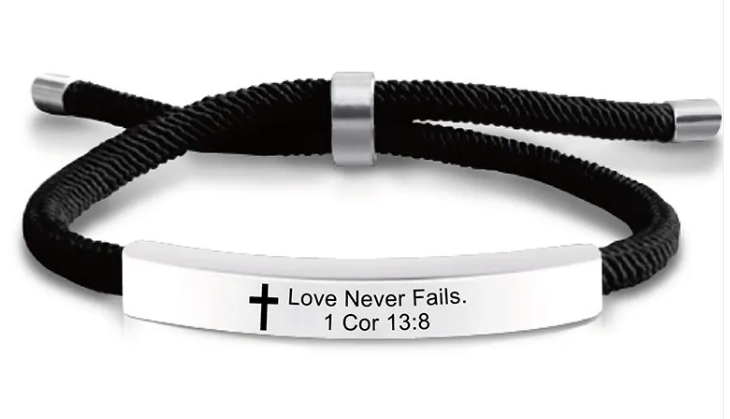 Stainless Steel Scripture Bracelet