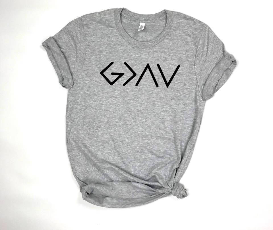 God Is Greater Unisex Cotton T-Shirt – Faith-Inspired Streetwear