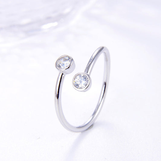 925 Sterling Silver & 18K Gold Plated Ring