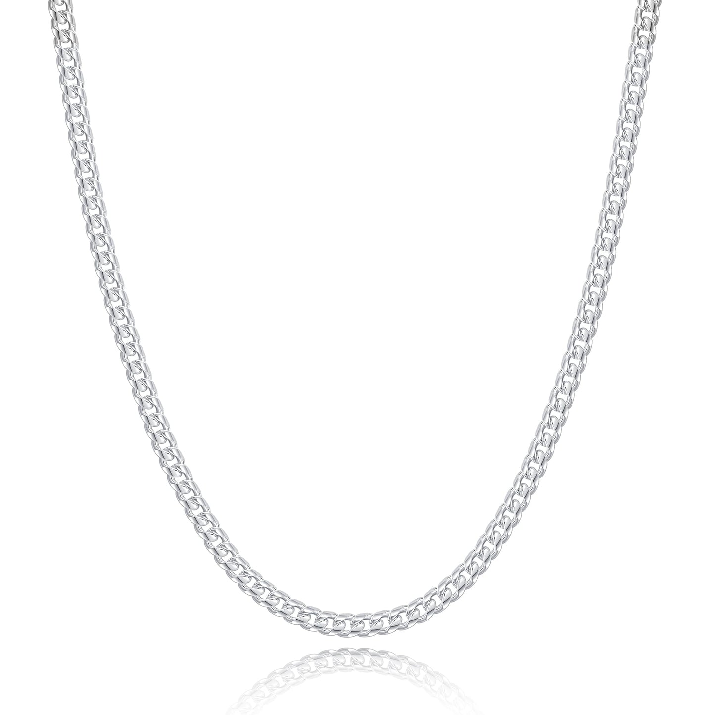 925 Sterling Silver Cuban Link Chain Necklace – 20 Inch