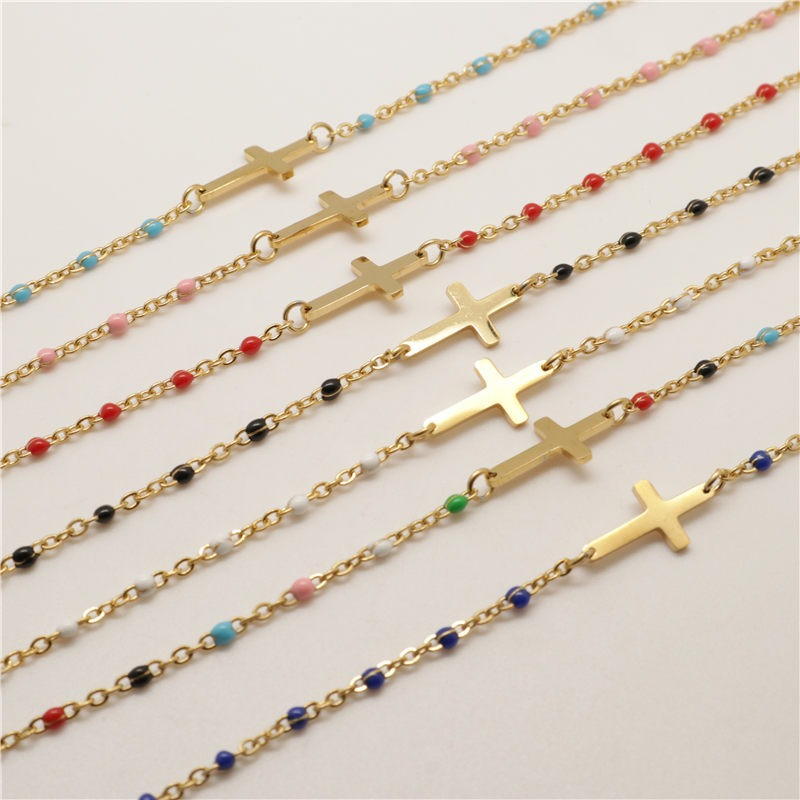 Stainless Steel Cross Bracelet