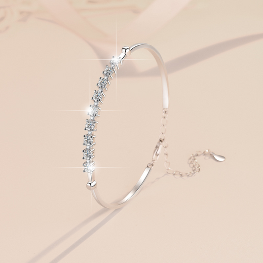 S925 Sterling Adjustable Moissanite Bracelet