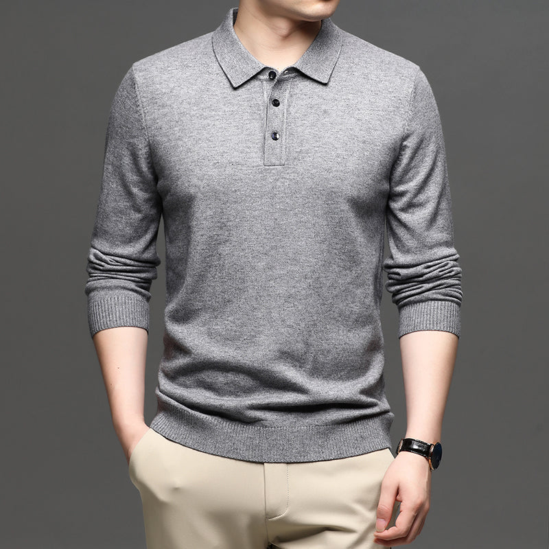 Men's Casual Business Knit Polo Shirt