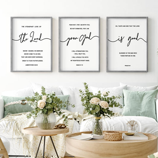 The Lord Your God Is Good Wall Decor 11"x14" Framed Wooden Wall Sign for Home Decor Farmhouse Vintage Rustic Living Room Minimalist Christian Wall Art (Gray 11”x14”)