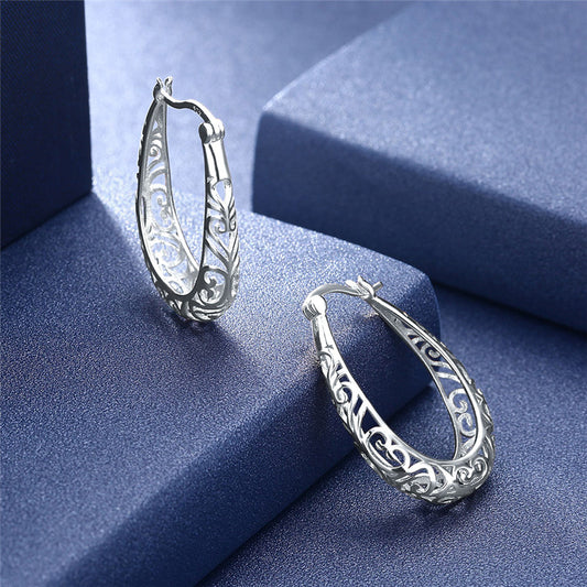 S925 Silver Hollow Earrings