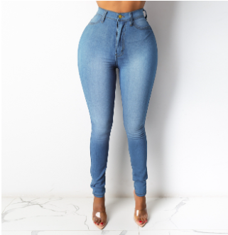 Women's High Waist Skinny Jeans with Pockets