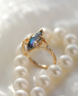 3D White Crystal Mosaic S925 Silver-Plated Ring
