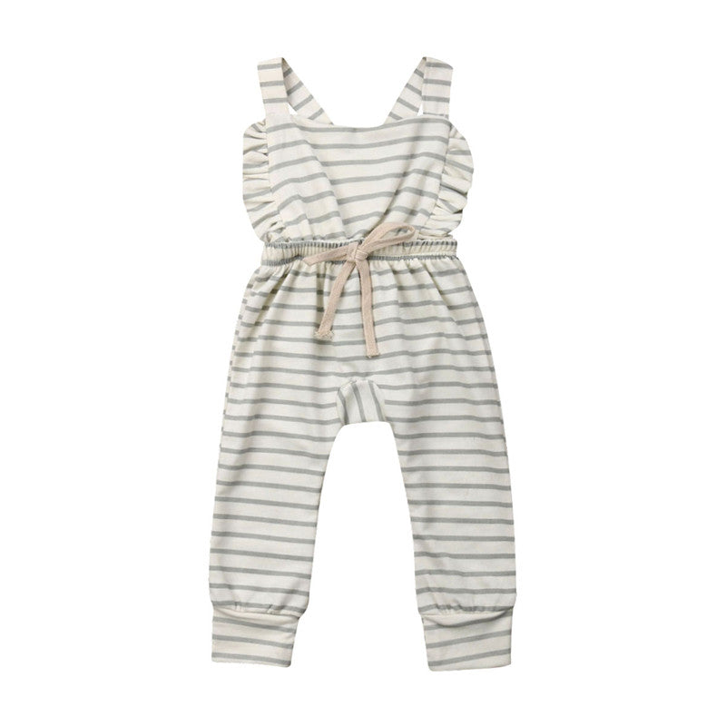 Summer Striped Cotton Baby Girls' Romper