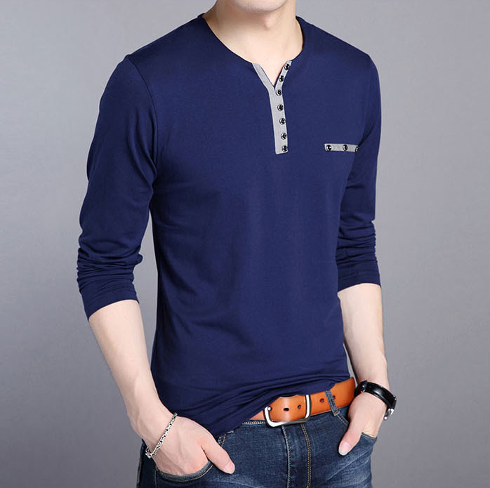Men's Long Sleeve T-Shirt - Basic Tee
