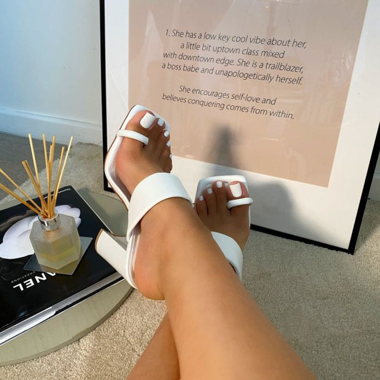 Women's European & American Style Solid Color Sandals