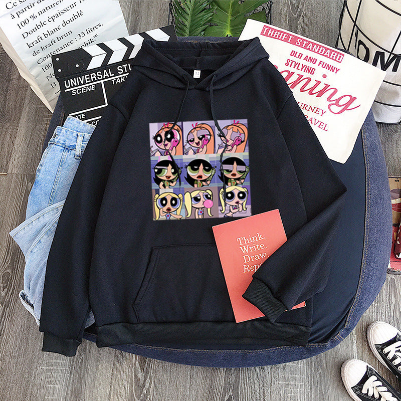Hooded Sweatshirt - Buttercup Powerpuff Girl