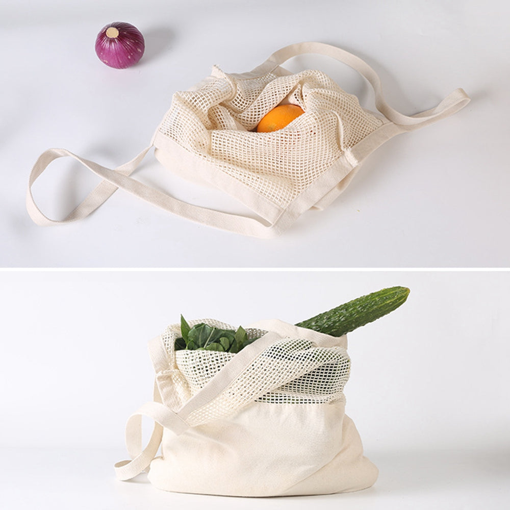 Cotton Canvas Grocery Tote Bag