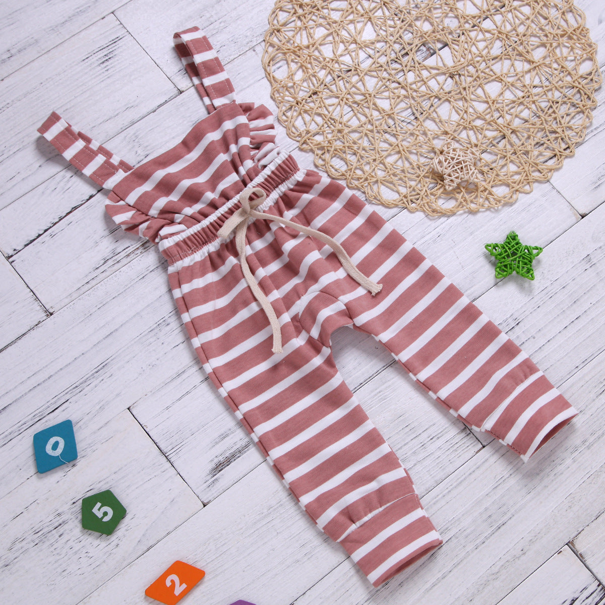 Summer Striped Cotton Baby Girls' Romper