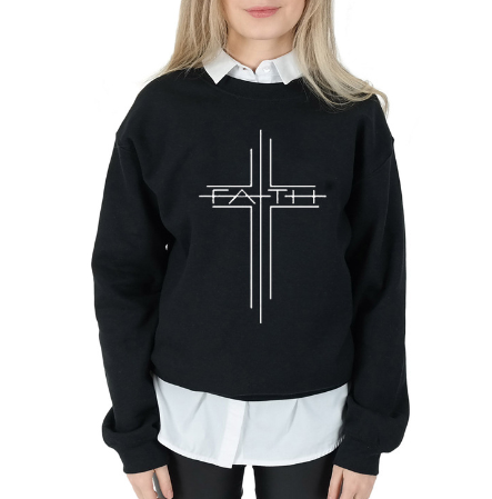 Faith Cross Graphic Women's Sweatshirt