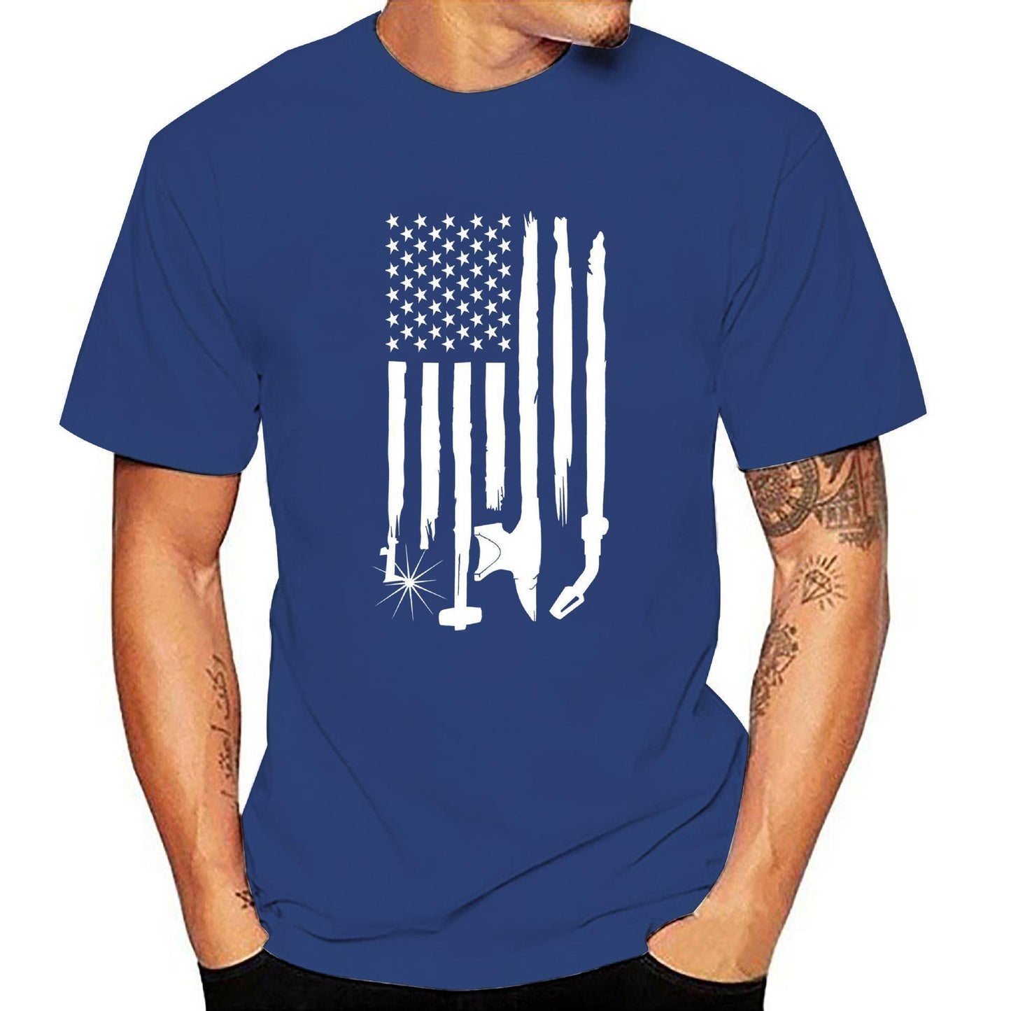 Men's 3D Digital Print T-Shirt-Patriotic