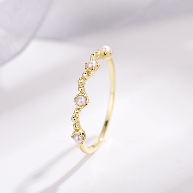 Japanese Aquamarine Pearl Ring for Women