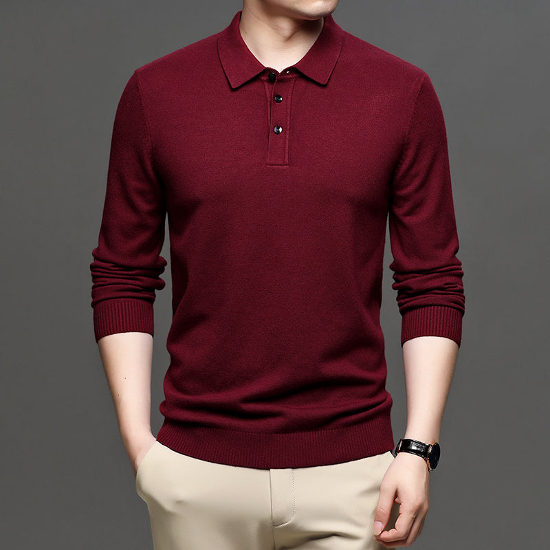 Men's Casual Business Knit Polo Shirt