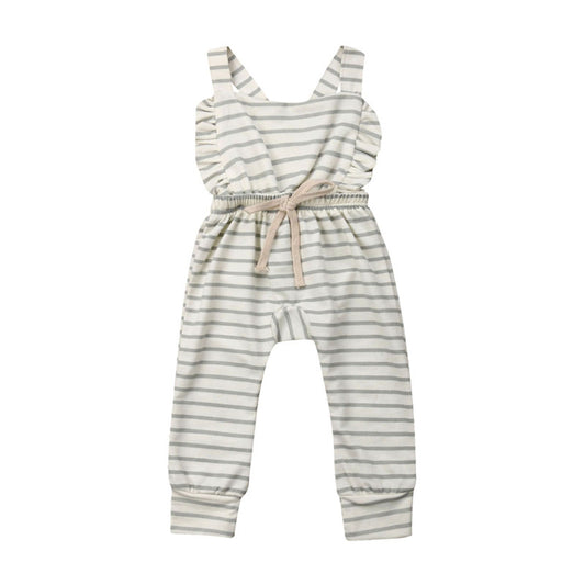 Summer Striped Cotton Baby Girls' Romper
