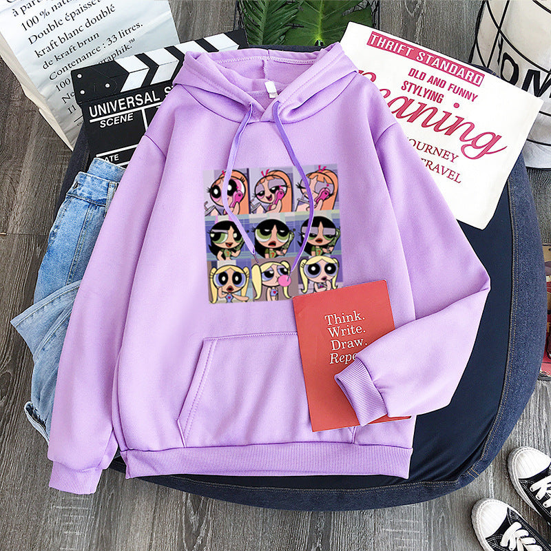 Hooded Sweatshirt - Buttercup Powerpuff Girl