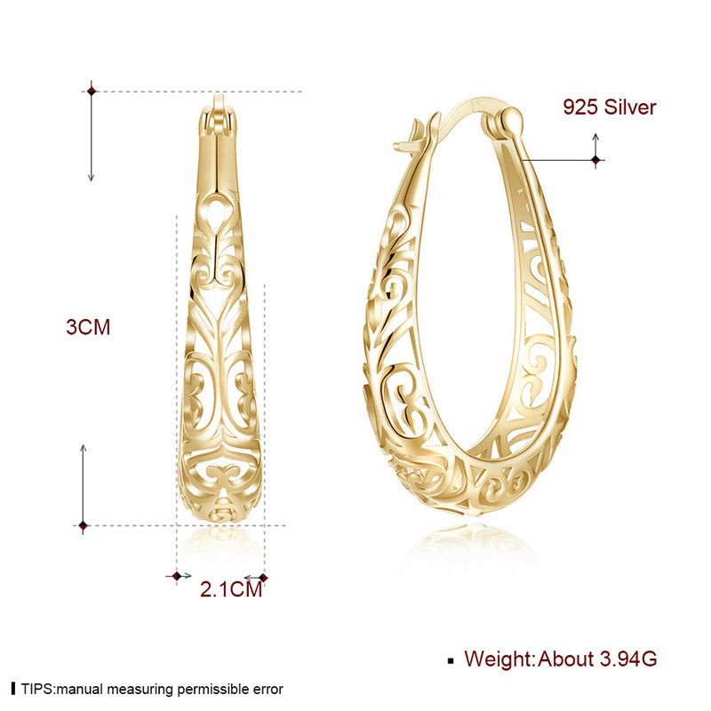 S925 Silver Hollow Earrings