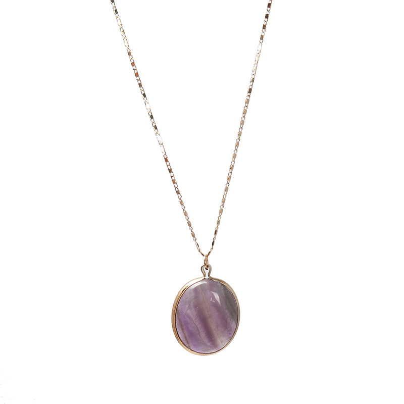 Elegant Natural Stone Pendant Necklace