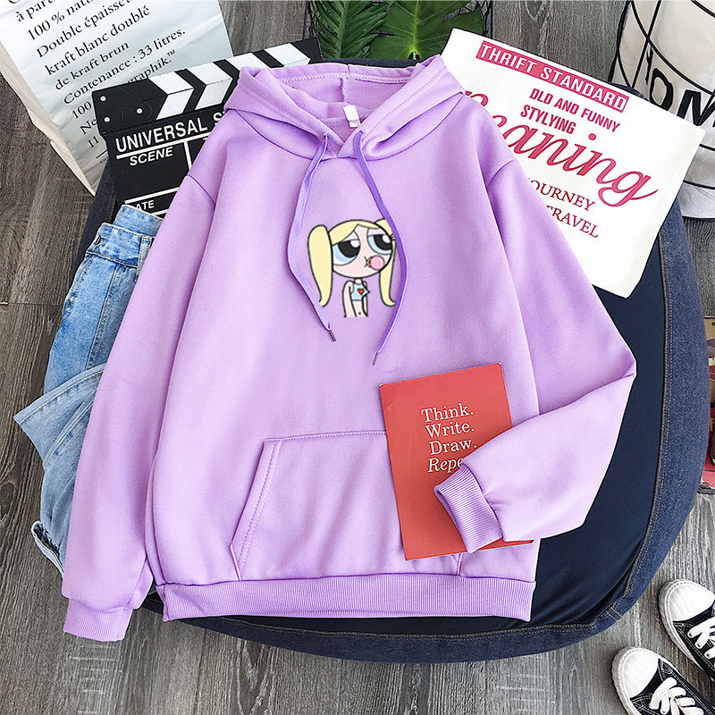 Hooded Sweatshirt - Buttercup Powerpuff Girl