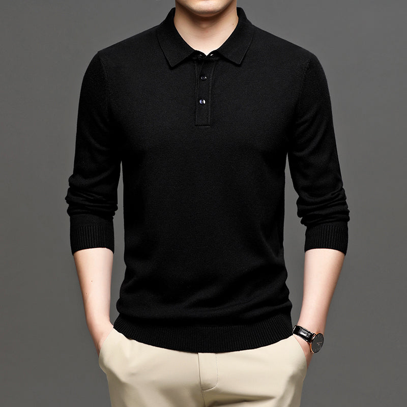 Men's Casual Business Knit Polo Shirt