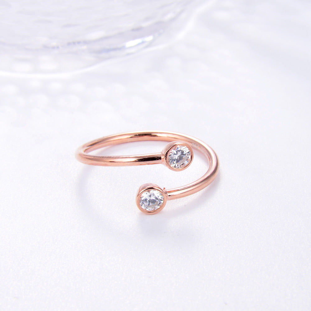 925 Sterling Silver & 18K Gold Plated Ring