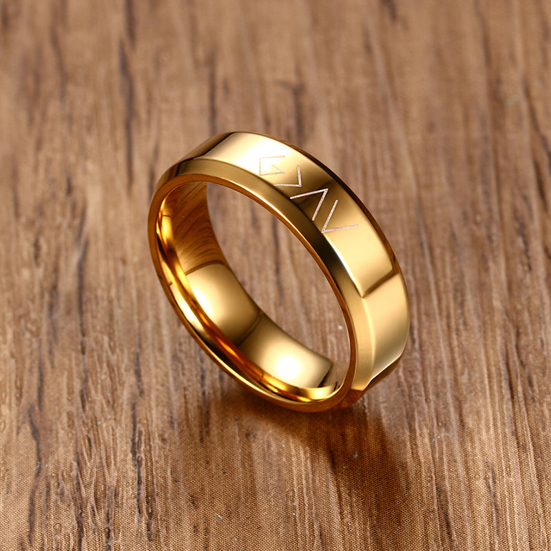 God Is Greater Christian Scripture Ring – Stainless Steel Faith Ring in Black, Silver & Gold